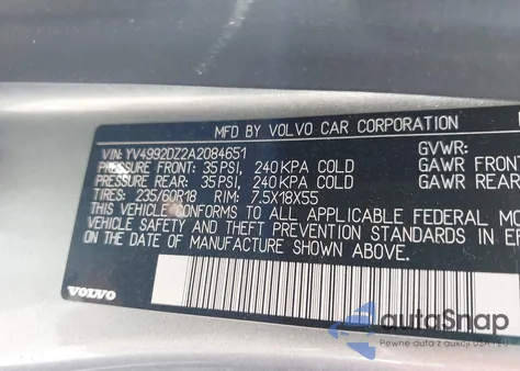 2010 Volvo Xc60 T6/T6 R-Design из США, поврежденный, VIN YV4992DZ2A2084651